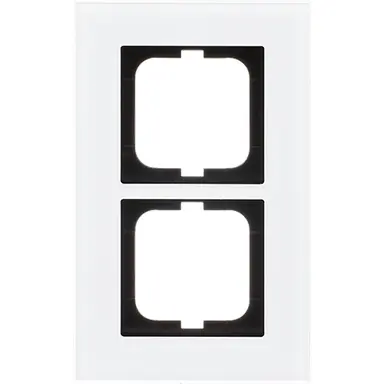 Busch-Jaeger 1722-811 afdekraam 2-voudig Carat wit glas