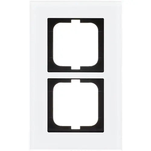 Busch-Jaeger 1722-811 afdekraam 2-voudig Carat wit glas