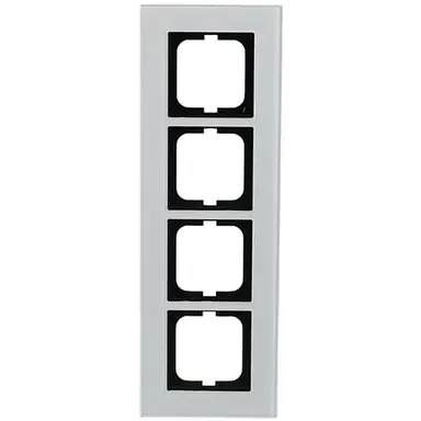 Busch-Jaeger 1724-811 afdekraam 4-voudig Carat wit glas