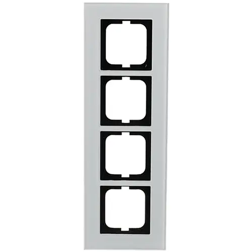 Busch-Jaeger 1724-811 afdekraam 4-voudig Carat wit glas