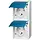 Busch-Jaeger 20-02 EBW-53 wandcontactdoos 2-voudig randaarde kindveilig met klapdeksels opbouw Ocean IP44 grijs/blauw