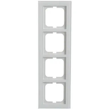 Busch-Jaeger 1724-280 afdekraam 4-voudig Axcent glas wit