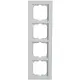 Busch-Jaeger 1724-280 afdekraam 4-voudig Axcent glas wit