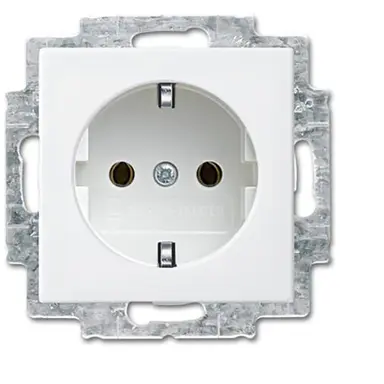 Busch-Jaeger 2300 EUC-914 wandcontactdoos randaarde schroefklem Balance SI wit glans