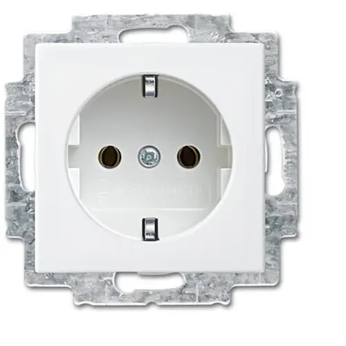 Busch-Jaeger 2300 EUC-914 wandcontactdoos randaarde schroefklem Balance SI wit glans