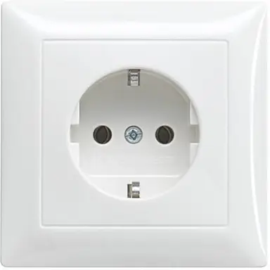Busch-Jaeger 20 EUJR-914 wandcontactdoos randaarde voor afzonderlijke montage Balance SI wit glans