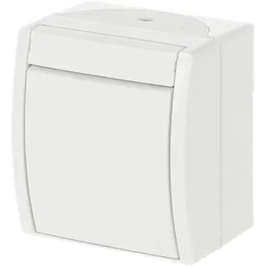 Busch-Jaeger 2601/7 W-54 kruisschakelaar opbouw Ocean IP44 alpinwit