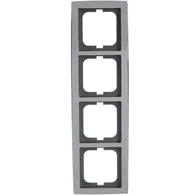 Busch-Jaeger 1724-80G afdekraam 4-voudig Solo chroom glans