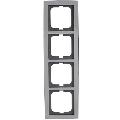 Busch-Jaeger 1724-80G afdekraam 4-voudig Solo chroom glans