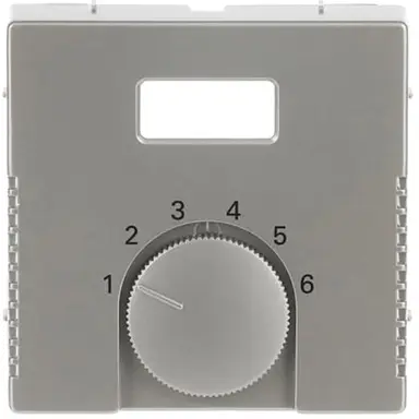 Busch-Jaeger 1794 TA-866 centraalplaat draaiknop met schermopening tbv thermostaat Pure Stainless Steel