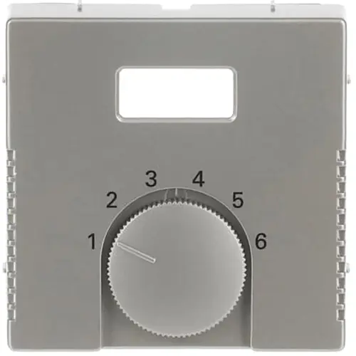 Busch-Jaeger 1794 TA-866 centraalplaat draaiknop met schermopening tbv thermostaat Pure Stainless Steel