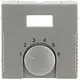 Busch-Jaeger 1794 TA-866 centraalplaat draaiknop met schermopening tbv thermostaat Pure Stainless Steel