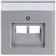 Busch-Jaeger 1803-02-83 centraalplaat RJ45 wandcontactdoos 2-voudig aluzilver mat