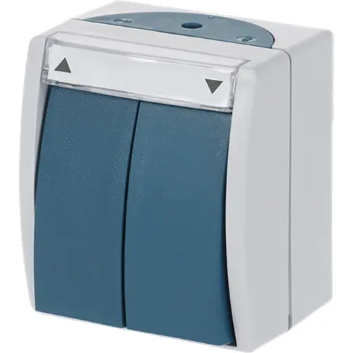 Busch-Jaeger 2601/4 W-53 jaloezieschakelaar Ocean IP44 grijs/blauw
