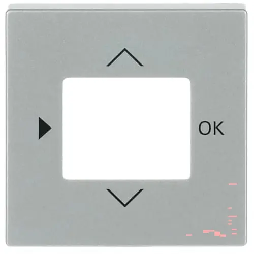 Busch-Jaeger 6435-83 centraalplaat voor timer en thermostaat aluzilver mat