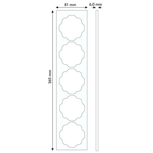 Busch-Jaeger 1725-775 afdekraam 5-voudig Impuls zwart mat OP=OP