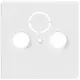 Busch-Jaeger 1743-884 centraalplaat antenne / COAX wandcontactdoos Future Linear studiowit mat