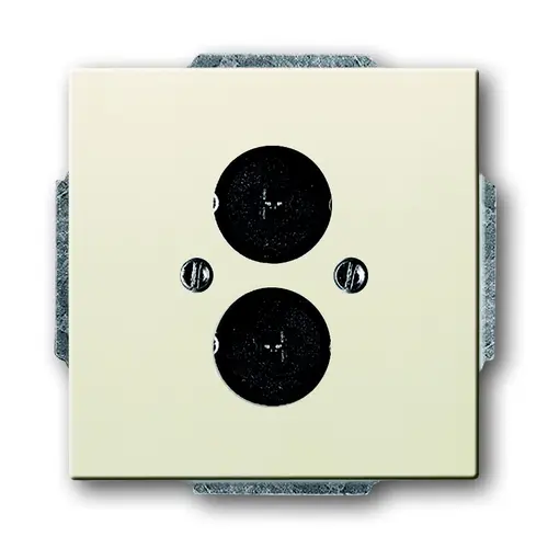 Busch-Jaeger 1751-82 centraalplaat + luidsprekerbus creme