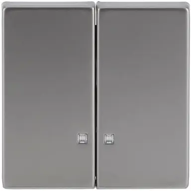 Busch-Jaeger 1785 K-866 schakelwip 2-voudig met controlevenster Pure Stainless Steel