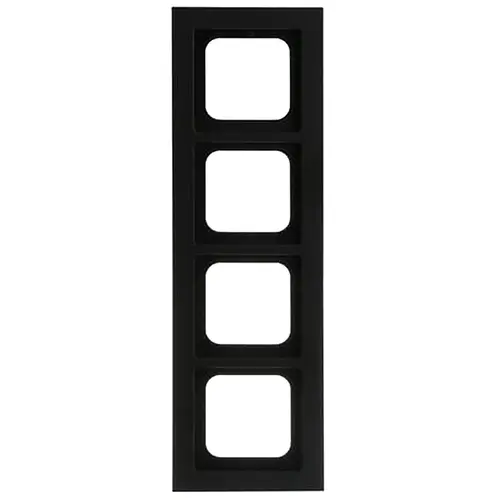 Busch-Jaeger 1724-275 afdekraam 4-voudig Axcent zwart mat