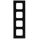 Busch-Jaeger 1724-275 afdekraam 4-voudig Axcent zwart mat