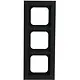 Busch-Jaeger 1723-275 afdekraam 3-voudig Axcent zwart mat