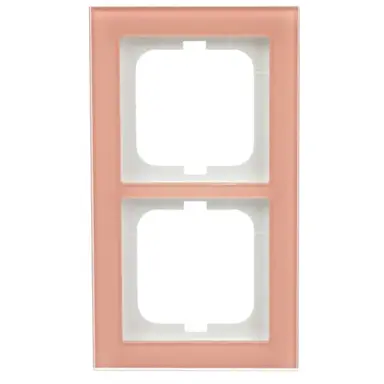 Busch-Jaeger 1722-227 afdekraam 2-voudig Axcent glas koraal