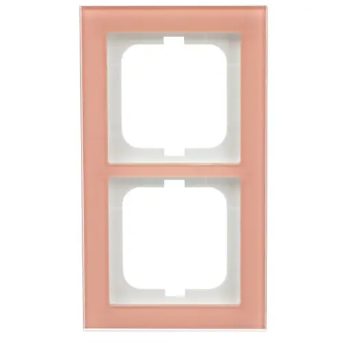 Busch-Jaeger 1722-227 afdekraam 2-voudig Axcent glas koraal