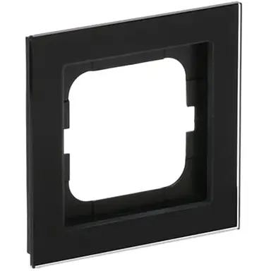 Busch-Jaeger 1721-245 afdekraam 1-voudig Axcent glas zwart