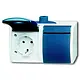 Busch-Jaeger 20/2 EW-53-503 wandcontactdoos 2-voudig randaarde met klapdeksels opbouw Ocean IP44 grijs/blauw