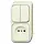 Busch-Jaeger 2601/5/2300 AP-500 combinatie serieschakelaar/wandcontactdoos zonder randaarde opbouw AP plus creme