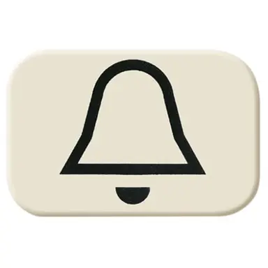 Busch-Jaeger 2525 KI impulsdrukker symbool bel opbouw AP plus creme