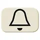 Busch-Jaeger 2525 KI impulsdrukker symbool bel opbouw AP plus creme