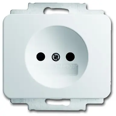 Busch-Jaeger 2300-01 UC-20-500 wandcontactdoos zonder randaarde kindveilig Alpha platin OP=OP