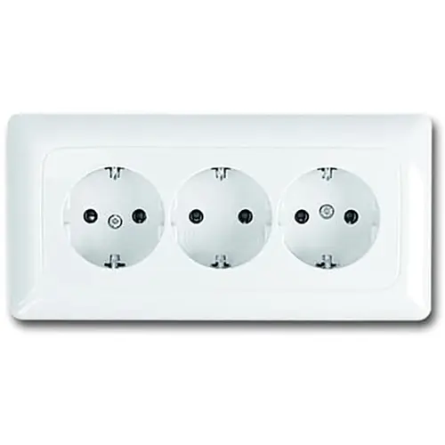 Busch-Jaeger 20-03 EUJP-214 K wandcontactdoos randaarde 3-voudig voor wandgoot Reflex SI