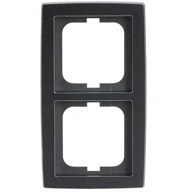 Busch-Jaeger 1722-80 afdekraam 2-voudig Solo mat-chroom