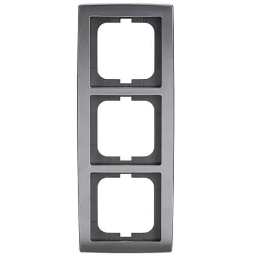 Busch-Jaeger 1723-80 afdekraam 3-voudig Solo mat-chroom