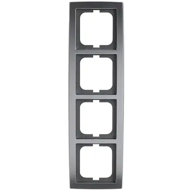 Busch-Jaeger 1724-80 afdekraam 4-voudig Solo mat-chroom