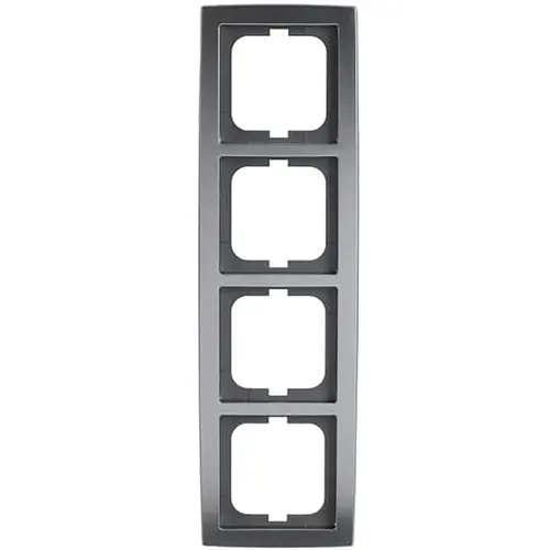 Busch-Jaeger 1724-80 afdekraam 4-voudig Solo mat-chroom