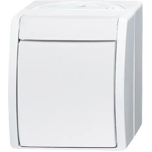 Busch-Jaeger 2601/6 W-54 wisselschakelaar opbouw Ocean IP44 alpinwit