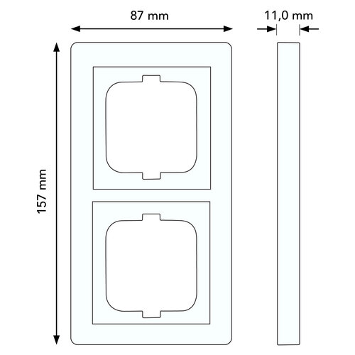 Busch-Jaeger 1722-80G afdekraam 2-voudig Solo chroom glans