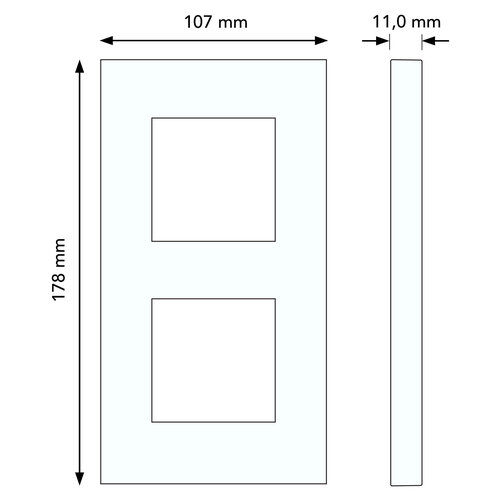 Busch-Jaeger 1722-826-101 afdekraam 2-voudig Carat chroom
