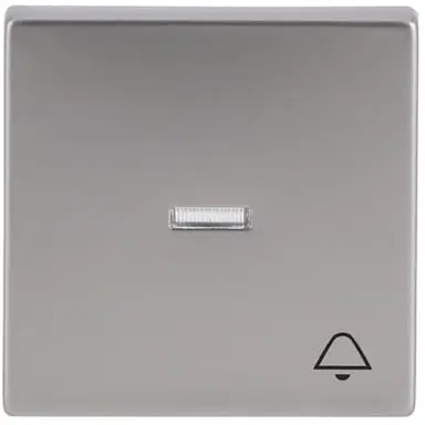 Busch-Jaeger 1789 KI-866 schakelwip met controlevenster en symbool bel Future Linear Pure Stainless Steel