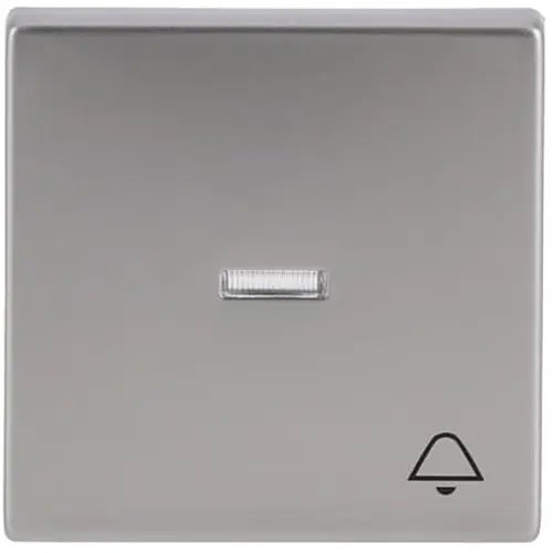 Busch-Jaeger 1789 KI-866 schakelwip met controlevenster en symbool bel Future Linear Pure Stainless Steel
