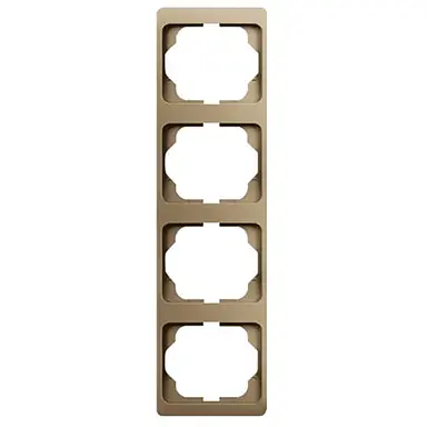 Busch-Jaeger 1734 KA-21 afdekraam 4-voudig verticaal Alpha Exclusive brons OP=OP