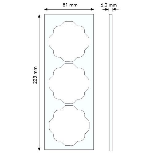 Busch-Jaeger 1723-775 afdekraam 3-voudig Impuls zwart mat OP=OP