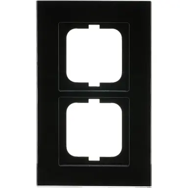 Busch-Jaeger 1722-825 afdekraam 2-voudig Carat zwart glas