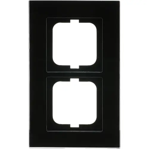 Busch-Jaeger 1722-825 afdekraam 2-voudig Carat zwart glas