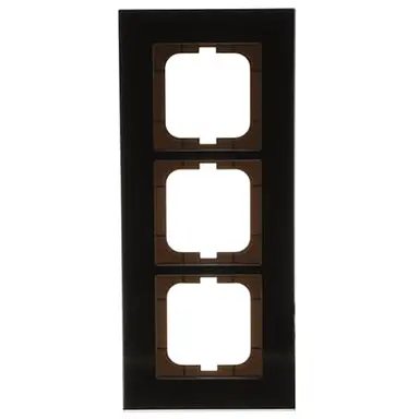 Busch-Jaeger 1723-825 afdekraam 3-voudig Carat zwart glas