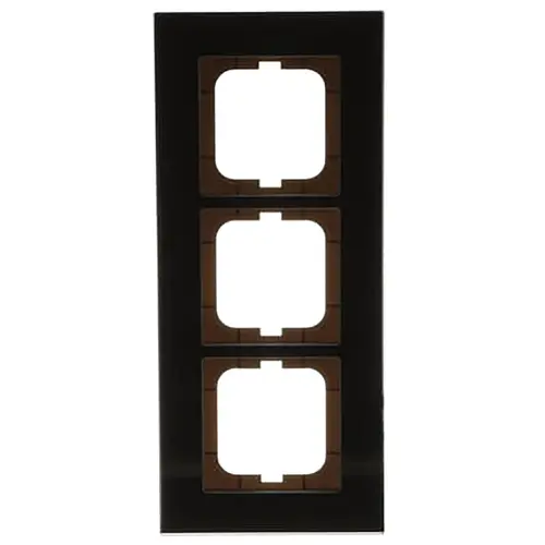 Busch-Jaeger 1723-825 afdekraam 3-voudig Carat zwart glas